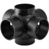 Filter op Fitting met 6 aansluitingen