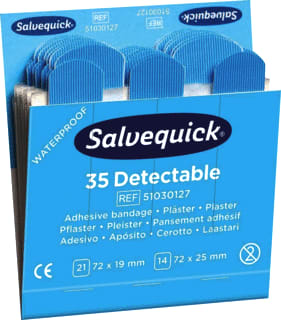 Salvequick - Toebeh./onderdelen voor eerste hulp Bluedtct Plsters 35St Ds6