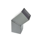 Rheinzink - PrePATINA Blue grey Vierkante fitting met 2 aansluit. bocht vierknt 100x100 72gr