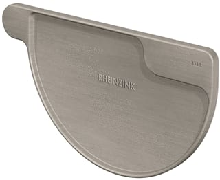 Rheinzink - M333 Graphite grey Kopschot dakgoot Kopschot Gg Rechts