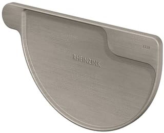 Rheinzink - M400 Graphite grey Kopschot dakgoot Kopschot Gg Rechts