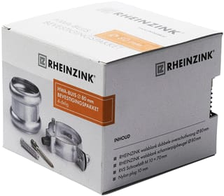 Rheinzink - Classic Tweedelige beugel rond Buis Bevest. Set 80 Wb
