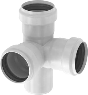 Aco - Pipe Fitting met 4 aansluitingen  419240