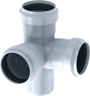 Aco - Pipe Fitting met 4 aansluitingen  2021610