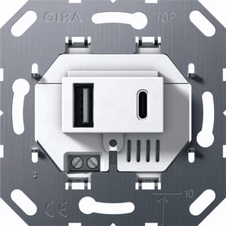 Gira - USB-voeding Usb Voeding 2-V A/C Wit