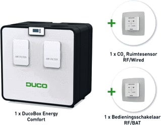 Duco - DucoBox Energy Comfort WTW apparaat eengezinswoning allin-one comf 325 co2&bd