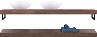 Looox - Wood Duo Wastafelblad wastbld wbd 160 eg mz