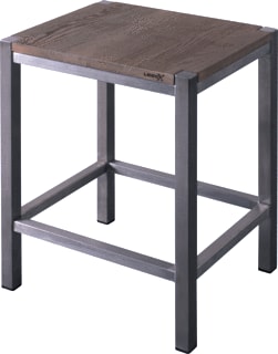 Looox - Wood Tabouret Ws Eg Rvs