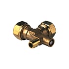 VSH - Super S1256 Fitting met 2 aansluitingen Mes Knie 15Kn + Aftap