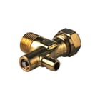 VSH - Super S1257 Fitting met 2 aansluitingen Mes Knie 15X1/2 Cobu+Aftap