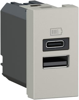 Legrand - Mosaic USB-voeding usb lad a+c 15w 1m al