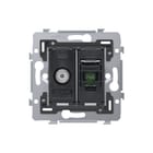 Niko - Inzetplaat schakelmateriaal Comb Coax+Rj45-Aansl Utp