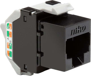 Niko - Inzetplaat schakelmateriaal Onafg Rj45 Utp Cat 6Poe++