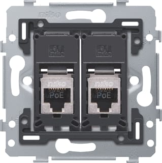 Niko - Datacontactdoos twisted pair 1 Rj45-Aansl Stp Cat. 6