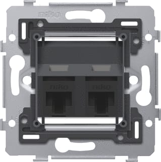 Niko - Datacontactdoos twisted pair 2 Rj45-Aansl Utp Cat. 6
