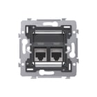 Niko - Datacontactdoos twisted pair 2 Rj45-Aansl Stp Cat. 6A
