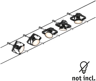 Paulmann - Laagspannings-kabelsysteem macii wire set max5x10w g