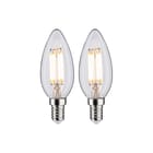 Paulmann - LED-lamp fil 2st kaars 470lm 27k h