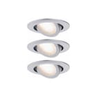 Paulmann - Downlight/spot/schijnwerper rl set swivelling 3x6w 3k