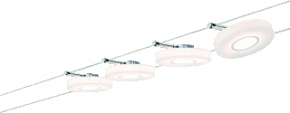 Paulmann - Laagspannings-kabelsysteem 4X4W 230V Satn