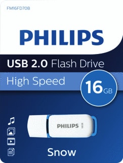 Philips - Opslagmedium digitaal Usb 2.0 16Gb Snow Edtn Blw