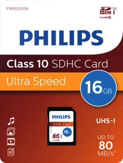 Philips - Opslagmedium digitaal Sdhc Card 16Gb 10 Uhs-I U1