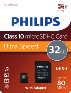 Philips - Opslagmedium digitaal Micro Sdhc 32G Adp Uhs-I U1