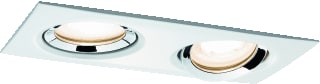 Paulmann - Downlight/spot/schijnwerper spot 2-voud 14w vierk wit
