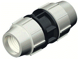 Pipelife - Plasson Fitting met 2 aansluitingen Rechte Koppeling 25X25
