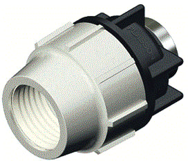 Pipelife - Plasson Fitting met 2 aansluitingen Overg Kopp Bi Dr 25X3/4