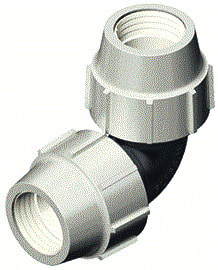 Pipelife - Plasson Fitting met 2 aansluitingen Knie 90Gr 40X40