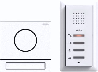 Gira - Systeem 106 Deurintercom-set Eengezwon-Pkkt Aud 106 Wt