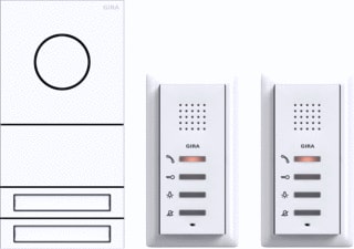 Gira - Systeem 106 Deurintercom-set Huis 2Won-Pkkt Aud 106 Wt