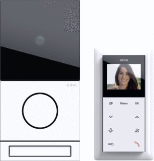Gira - Deurintercom-set Systeem 106 EENGEZWON-PKKT VID 106 WT