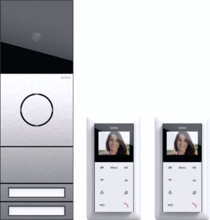Gira - Systeem 106 Deurintercom-set Huis 2Won-Pkkt Vid 106