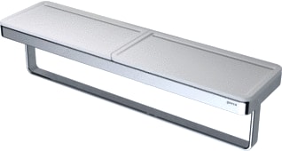 Geesa - Frame Collection Planchet Handdoekhd+Planch Wit/Ch