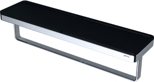 Geesa - Frame Collection Planchet Handdoekhd+Planchet Zw/Ch