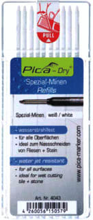 Pica - Merkstift/-krijt 4043 Dry Navulling Wit