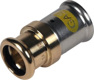 Henco - Fitting met 2 aansluitingen Gas Pers Re.Kop 20X15 Cu