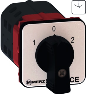 Merz - Voltmeterschakelaar dahlsch 0-1-2 125a zw