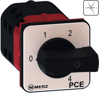 Merz - Besturingsschakelaar 4-stapsch 4 1p 125a zw