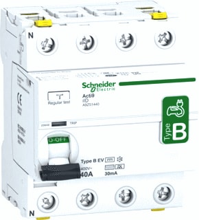 Schneider Electric - Acti 9 Aardlekschakelaar 4P 40A 30Ma B-Ev