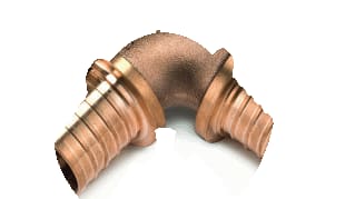 REHAU - RAUTITAN RX+ stabil Fitting met 2 aansluitingen Raut Bocht 63-63 90Gr