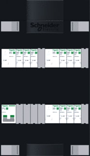 Schneider Electric - Groepenkast, geassembleerd 9Gr 1F Hs Als (3/3/3)