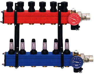 Komfort - Verdeler voor hydronische circuits Verd 4100 4-Gr 60-255Lu