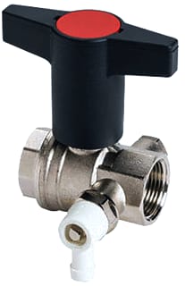 Komfort - Kogelafsluiter Kogkr Mess Dn20 3/4+Aftap