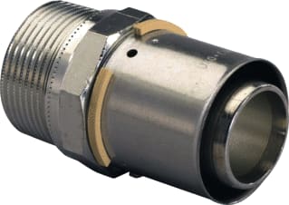 Uponor - S-Press Fitting met 2 aansluitingen S-Prss Puntst 40Xr1 1/4Mt