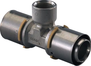 Uponor - Fitting met 3 aansluitingen S-Prss T-St Bidr 40-Rp3/4