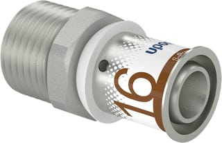 Uponor - S-Press PLUS Fitting met 2 aansluitingen Fitting S+Puntstk 16Xr1/2