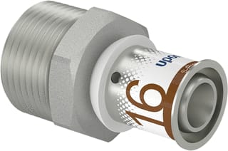 Uponor - S-Press PLUS Fitting met 2 aansluitingen Fitting S+Puntstk 16Xr3/4